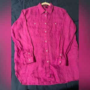 Ralph Lauren Rasberry colored blouse